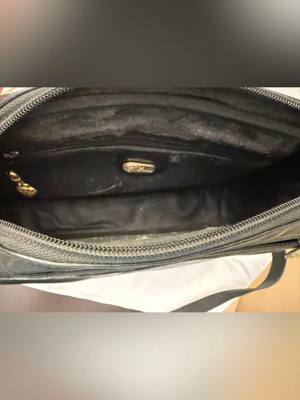 Gucci Black GG Monogram Messenger Crossbody